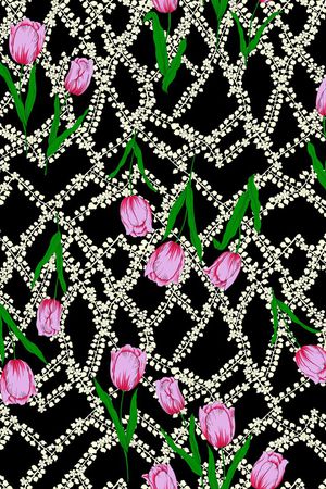 手绘水彩印花华亿平台图片