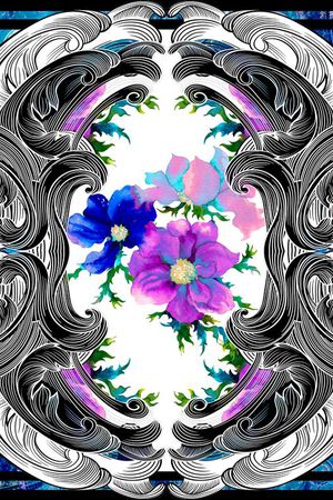 复古欧式花纹印花华亿平台图片