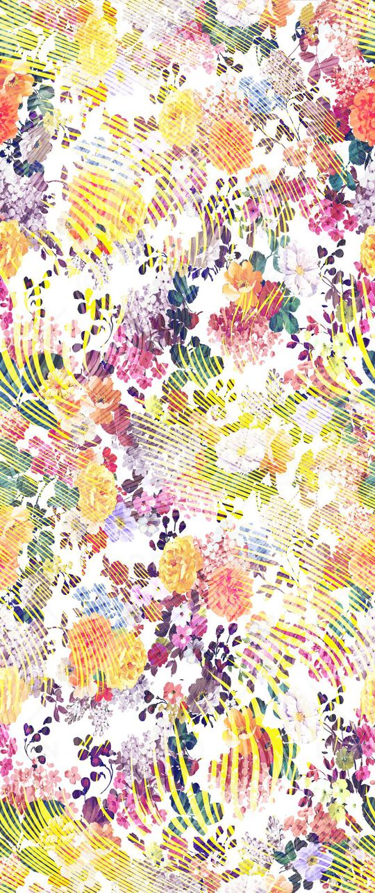 手绘水彩印花华亿平台图片