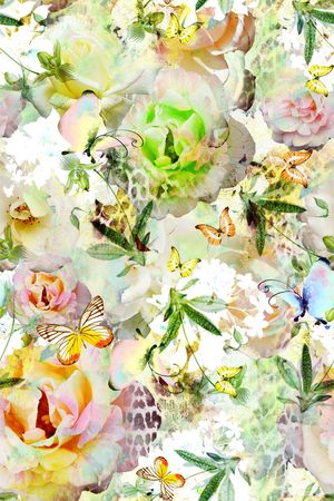 花卉印花华亿平台图片