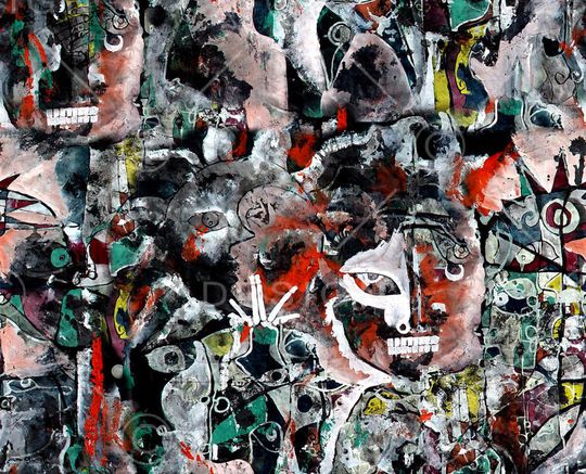 手绘水彩印花华亿平台图片