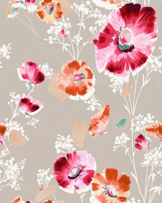 花卉印花华亿平台图片