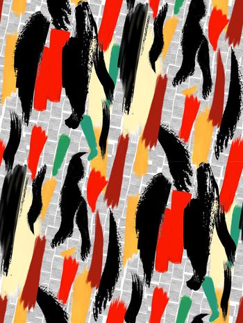 几何方格印花华亿平台图片