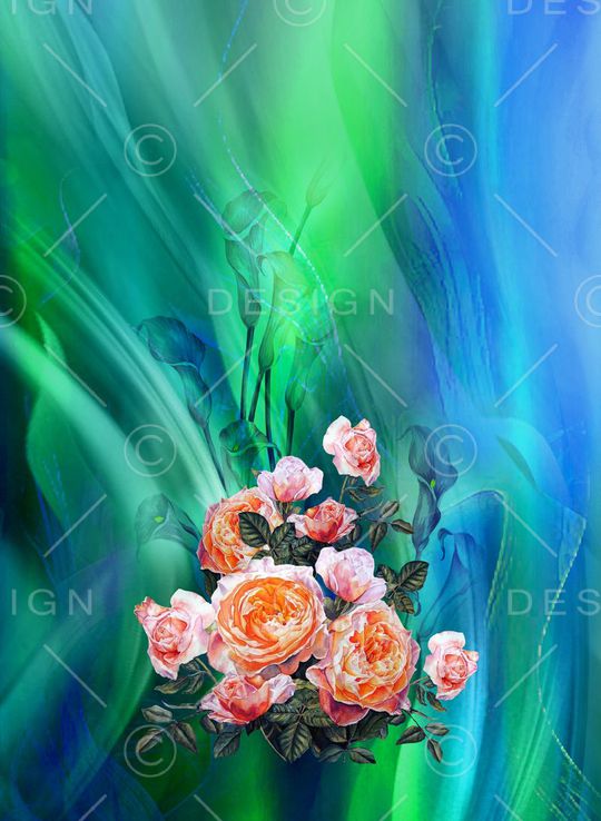 花卉印花华亿平台图片