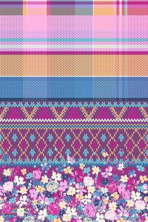 经典格纹印花华亿平台图片