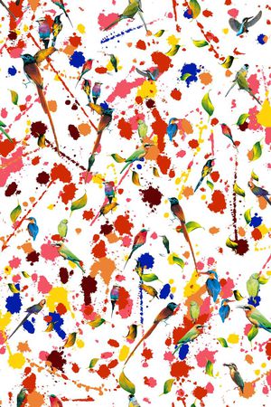 泼墨肌理印花华亿平台图片