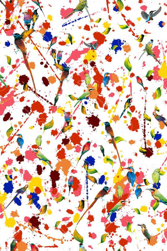 泼墨肌理印花华亿平台图片