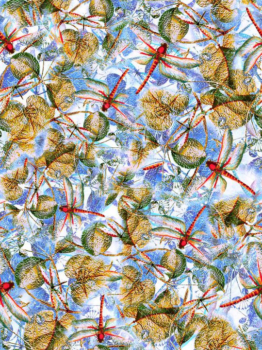 蜻蜓印花华亿平台图片