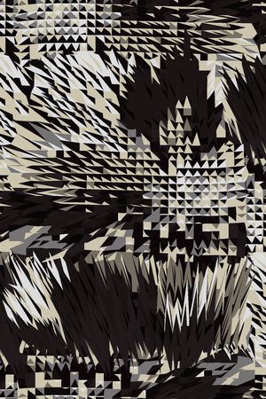 几何图形印花华亿平台图片