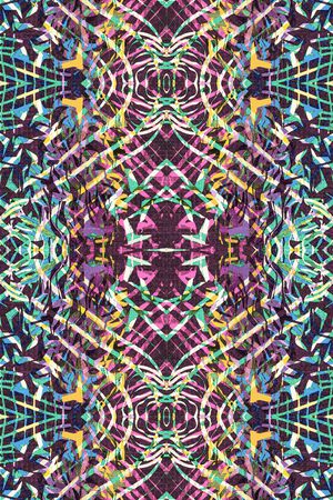 几何线条印花华亿平台图片