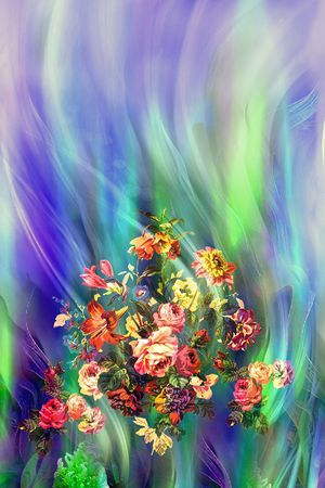 花卉印花华亿平台图片