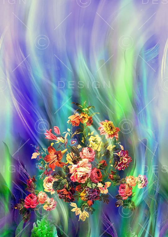 花卉印花华亿平台图片