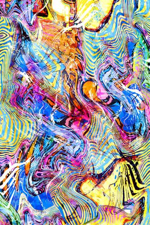 几何线条印花华亿平台图片