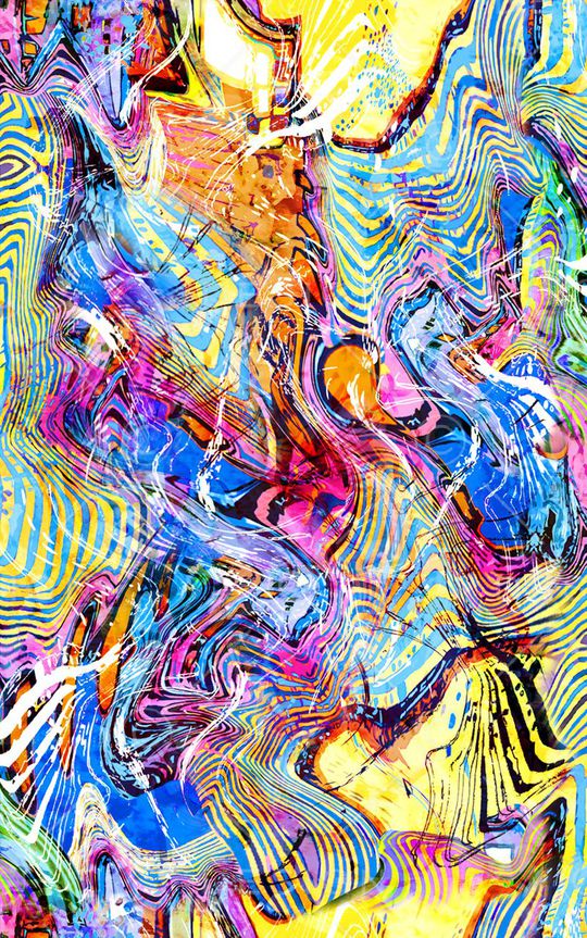 几何线条印花华亿平台图片