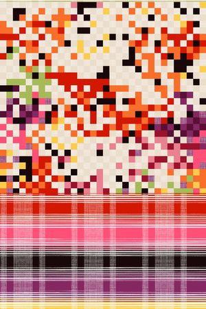 几何线条印花华亿平台图片