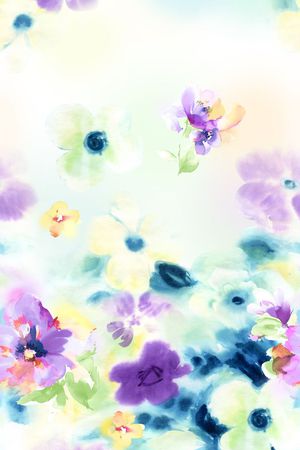 手绘水彩印花华亿平台图片