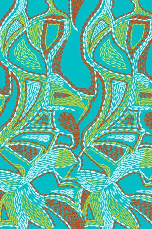 几何线条印花华亿平台图片