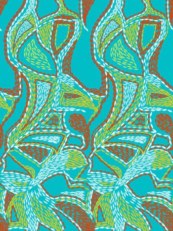 几何线条印花华亿平台图片