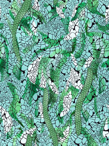 几何线条印花华亿平台图片