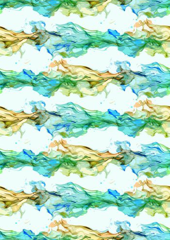 手绘水彩印花华亿平台图片