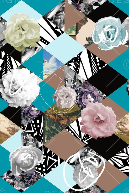 几何菱格印花华亿平台图片