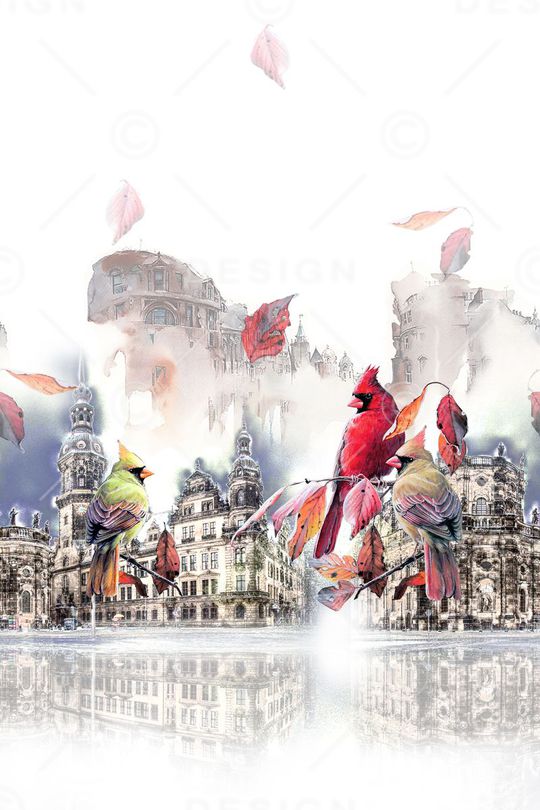 手绘水彩印花华亿平台图片