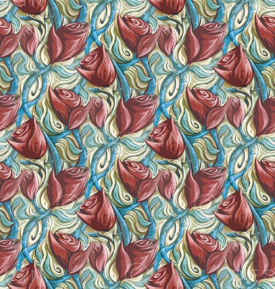 手绘水彩印花华亿平台图片