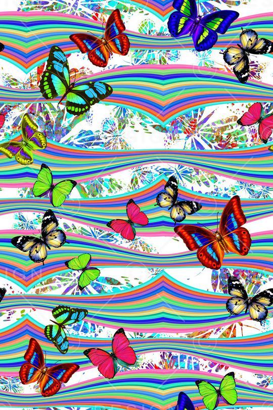 蝴蝶印花华亿平台图片