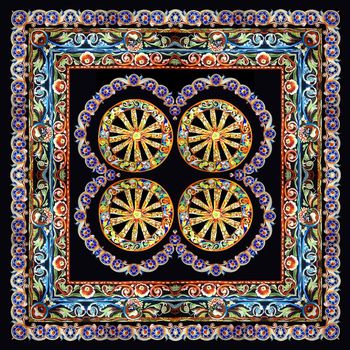 复古花纹印花华亿平台图片