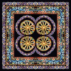 复古花纹印花华亿平台图片