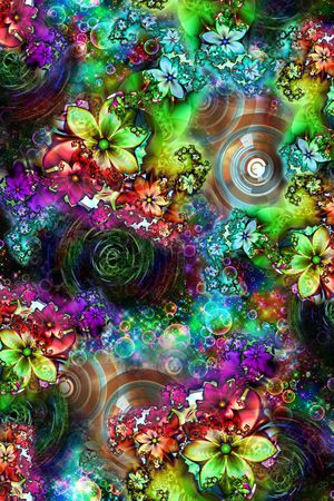 花卉印花华亿平台图片