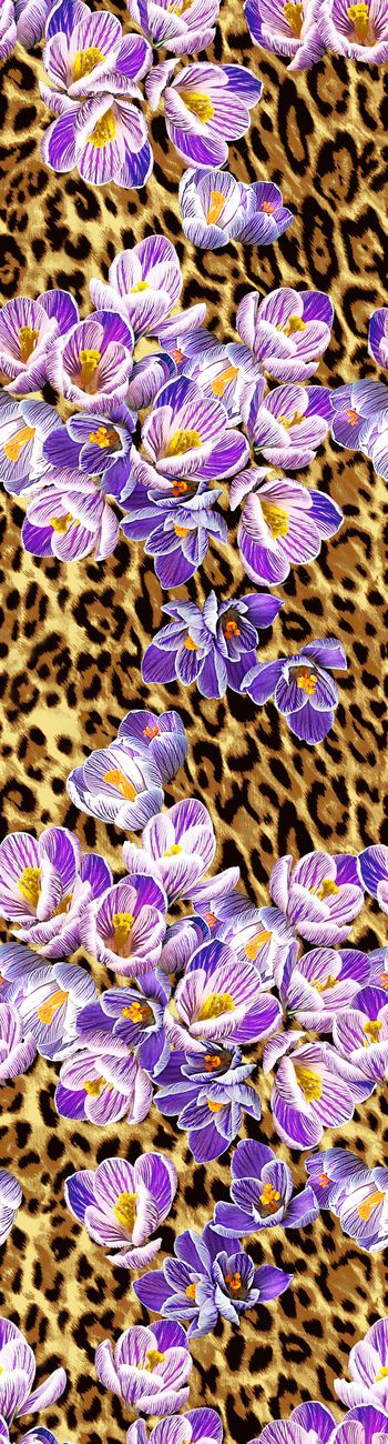 292992-豹纹花卉组合