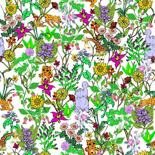 手绘水彩印花华亿平台图片