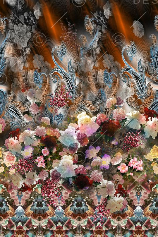 佩斯利涡旋纹印花华亿平台图片