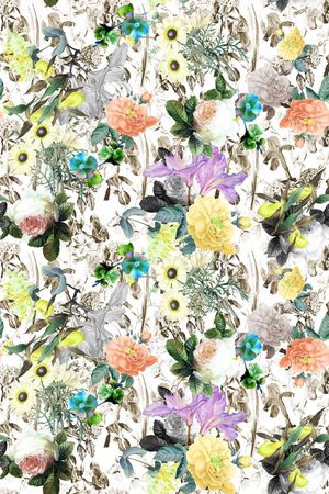 手绘水彩印花华亿平台图片