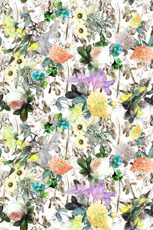 手绘水彩印花华亿平台图片