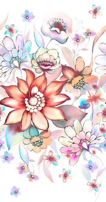 手绘水彩印花华亿平台图片