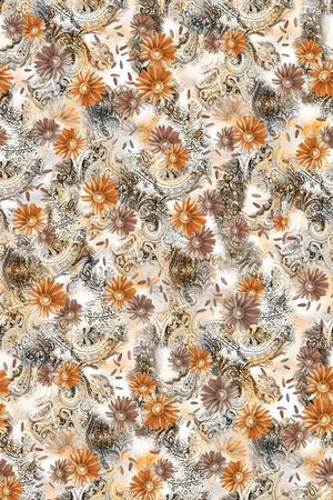 佩斯利涡旋纹印花华亿平台图片