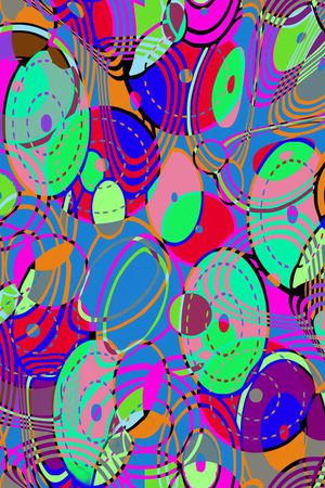 几何线条印花华亿平台图片