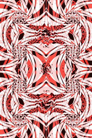 几何线条印花华亿平台图片