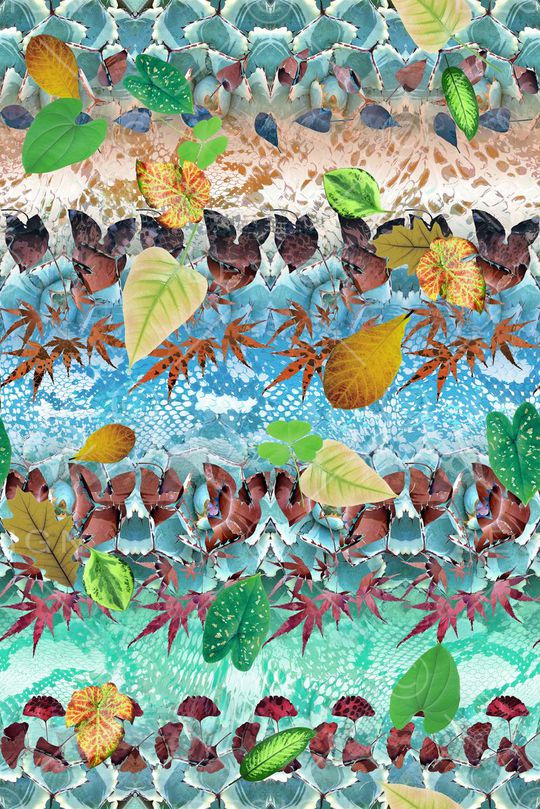 手绘水彩印花华亿平台图片