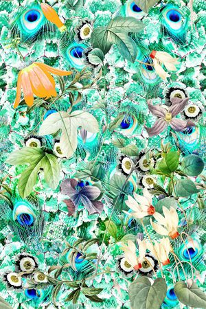 花卉印花华亿平台图片