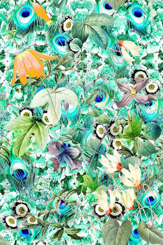 花卉印花华亿平台图片