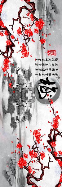 中国风印花华亿平台图片