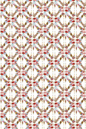 几何菱格印花华亿平台图片