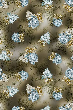 手绘水彩印花华亿平台图片