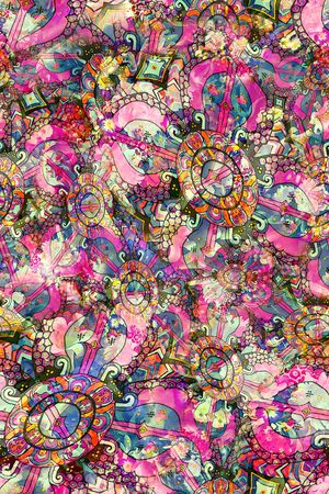 抽象线条印花华亿平台图片