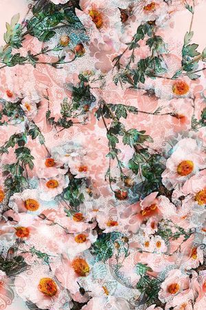 手绘水彩印花华亿平台图片