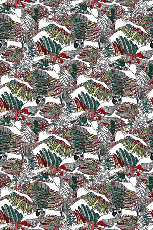 手绘线条印花华亿平台图片