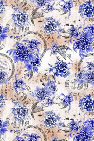 中国风印花华亿平台图片